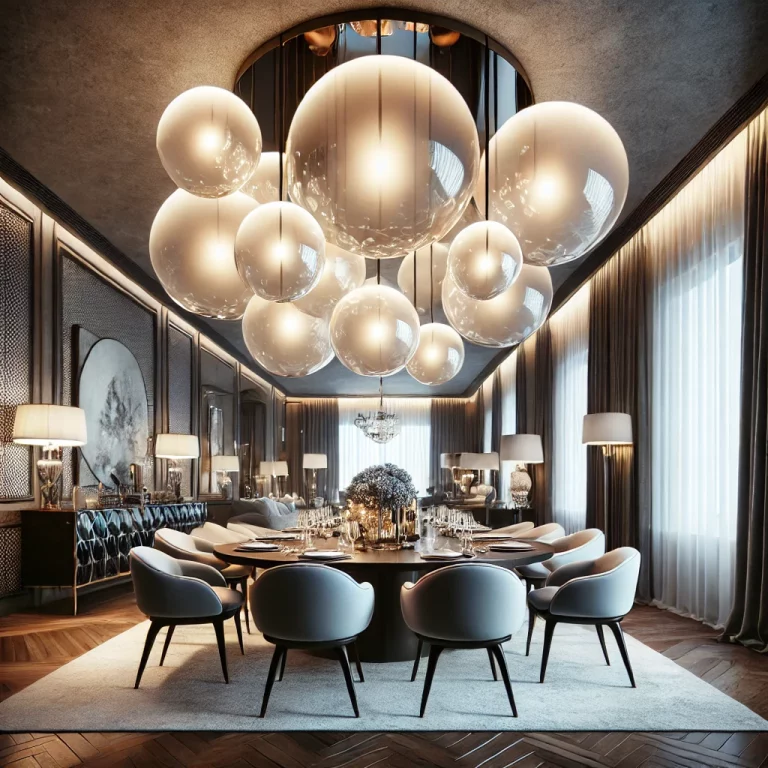 01 - Bring Luxury To Your Dining Room With Bubble Light Ideas