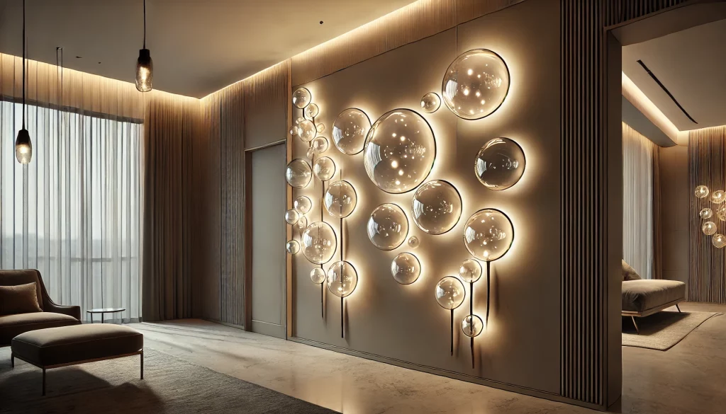 04 - Room With Creative Beautiful Shape Wall Lights Ideas